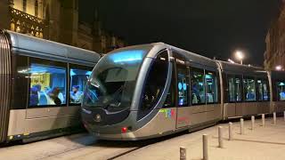 Tramway de Bordeaux Ligne B by Night Place Pey Berland [upl. by Arst]