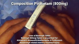 Piracetam 800mgNootropil 800mg TabletsHELTH amp FITNESSMEDICIN LEARNINGYouTube Short [upl. by Enirroc]