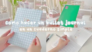 ¿Cómo hacer un Bullet Journal en un cuaderno simple organización 2023 [upl. by Ased]