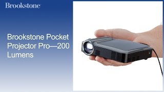 Brookstone Pocket Projector Pro—200 Lumens [upl. by Lainey776]