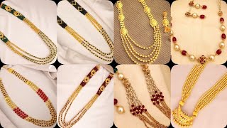 Gold Mala DesignGold Ball Mala🎀Gold Beads MalaGold Moti MalaGold Long MalaGold Mala Necklace Set [upl. by Luca]