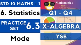 Statistics  Practice Set 63  SSC Class 10th Algebra  Maths 1  Maharashtra State Board Lesson 6 [upl. by Nyleda923]