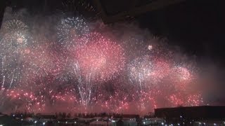 ロンドン五輪が開幕 開会式の花火と声援送る関係者 [upl. by Ludovika]