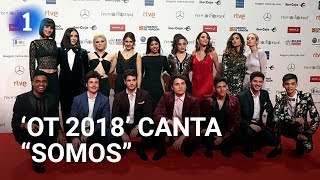 Los concursantes de OT 2018 cantan quotSomosquot  Premios Forqué 2019 [upl. by Mina604]