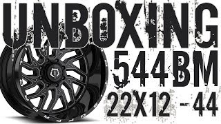 TIS 544BM 22x12 44 Wheel Rim Unboxing [upl. by Borroff492]