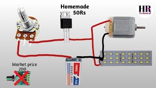 How to make DC Fan Speed  Led Light Controller DIY Simple 3v6v9v motor Controller [upl. by Moses]