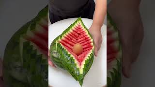 Perfect Watermelon Cutting Design amp Fruit Creative Art Activity For Make Cake At home fruitartfood [upl. by Spevek]