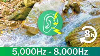 Tinnitus counteracting sound 5kHz  8kHz and babbling brook sound [upl. by Kcirderf]