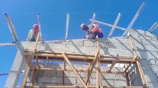 Steel Truss Roofing  Metal Rafters Steel Roof Framing amp Installation [upl. by Wilkey426]