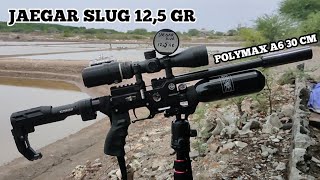 JAEGAR SLUG 125 GR LARAS 30 CM 770 FPS MENCOBA DI 100M  LANGSUNG MASAK [upl. by Direj]