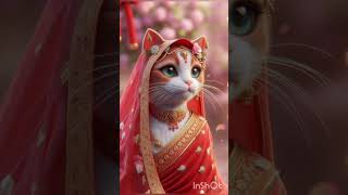 Cute cat marriage funny couple marriage cat new [upl. by Atiuqihs]