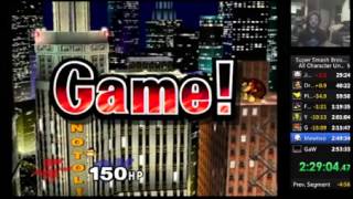 Super Smash Bros Melee Unlock All Characters Speedrun WR  2  2 [upl. by Zonnya]