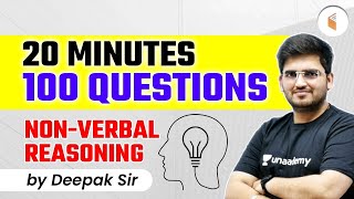 20 Minutes में 100 Questions  Non Verbal Reasoning by Deepak Sir [upl. by Abner289]