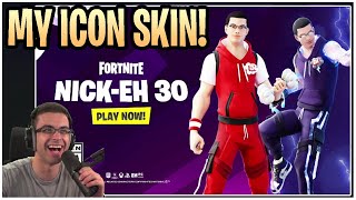 Nick Eh 30 Freaks Out After Seeing His Icon Skin [upl. by Ydrah]