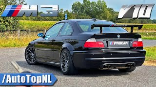 BMW M3 E46 V10 DCT  REVIEW on AUTOBAHN NO SPEED LIMIT by AutoTopNL [upl. by Timmi]