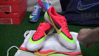 Nike Mercurial Vapor IX CR FG Soccer Cleats  White with Crimson Video Review  SoccerProcom [upl. by Arron738]