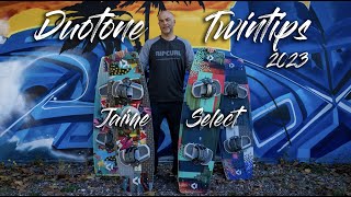 Duotone Kiteboarding Twintips Jaime und Select 2023 [upl. by Etheline706]