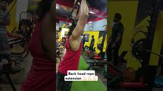 Back head rope extension 💪🏻💪🏻💪🏻 triceps tricepsworkout bodybuilding [upl. by Airemat]