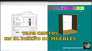 TAPACANTOS EN EL DISEÑO DE MUEBLES  POLYBOARD [upl. by Cassella]