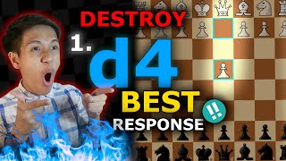 Sacrifice against D4 Budapest Gambit  TRICKY Chess Opening for Black Against 1d4  Chess Opening [upl. by Hailat]