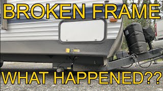 WORST TRAVEL TRAILER ISSUE BROKEN FRAME DON’T BUY THIS TRAVEL TRAILER [upl. by Brathwaite]