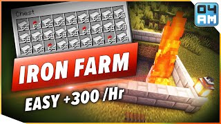 Easy Iron Farm in Minecraft 119  Small amp Efficient 300 Per Hour [upl. by Alinoel]