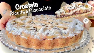 CROSTATA DI RICOTTA e CIOCCOLATO con NUTELLA facile e veloce [upl. by Stewart]