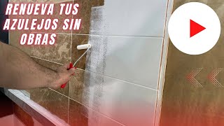 LO MAS FÁCIL ‼️ para renovar tu baño yo cocina con pintura para azulejos [upl. by Nnairet714]