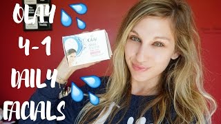 MAKEUP REMOVER amp FACE WASH REVIEW │ OLAY 4in1 DAILY FACIALS [upl. by Nawk]