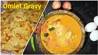 ஆம்லெட் குழம்பு எளிய முறையில் சிலோன் பொறிச்ச முட்டை கிரேவி  Tasty Omlet Curry recipe in tamil [upl. by Bollay564]