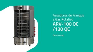 Assador de Frangos a Gás Rotativo Gastromaq ARV100 QC130 QC  ZIP Automação [upl. by Ing479]