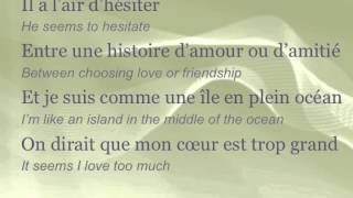 Céline Dion  quotDamour ou damitiéquot ENGLISH TRANSLATION [upl. by Rosaline374]