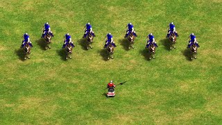 1 Halberdier vs 10 Scout Cavalry 😨 Age of Empires 2 [upl. by Wobniar]