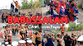 pawai karnaval Babussalam di iringi drumband RMA sukabumi amp GSP banjir saweran di jalan kangentuk [upl. by Ardiekal220]