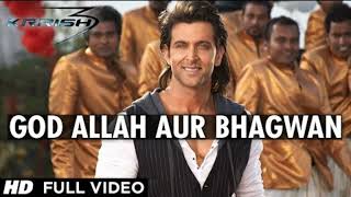 God Allah Aa Bhagawan Full Song Krrish 3 Telugu  Hrithik Roshan Priyanka Chopra Kangana Ranaut [upl. by Adlemi]