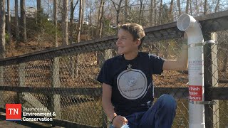 The Conservation Kid installs new monofilament receptacles into West Tennessee State Parks [upl. by Howe269]