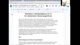 Webinar om dirigentavtaler og veileder 13 november 2024 [upl. by Yssep]