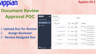 Document Review Approval App  Appian POC  Appian Tutorials [upl. by Ellebana938]