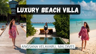 INFINITY POOL BEACH VILLA  Angsana Velavaru Resort  Maldives Vlog 5 [upl. by Recha272]