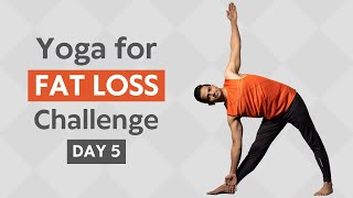 Yoga For Fat Loss Challenge  Day 5  Yoga with Naveen [upl. by Ellertnom211]