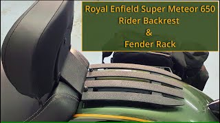 Royal Enfield Super Meteor 650 Rider Backrest amp Solo Fender Rack Custom Design amp Build [upl. by Reehsab442]