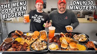 Can Big Ken’s Supersized Detroit Style BBQ Menu Challenge Be Eaten Within 30 Minutes [upl. by Nehgam]