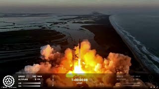 SpaceX il razzo Starship per la prima volta raggiunge lo Spazio ma il booster esplode in volo [upl. by Duax720]