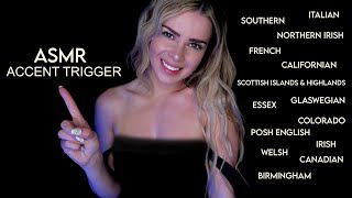 ASMR IN DIFFERENT ACCENTS American Irish English Scottish German French [upl. by Haldes939]