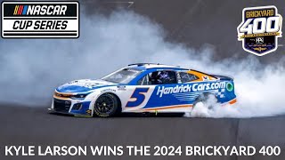 Kyle Larson Wins The 2024 Brickyard 400 [upl. by Doralia]