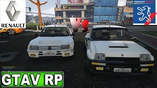 205 GTI VS SUPER 5 SUR GTA V RP [upl. by Ahsaeyt165]