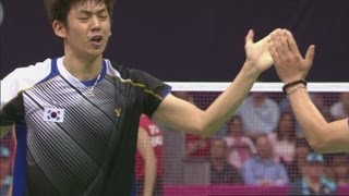 Indonesia v Korea  Badminton Doubles Quarterfinals  London 2012 Olympics [upl. by Tiffi]