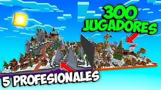 ENFRENTÉ a 5 CONSTRUCTORES PROFESIONALES vs 300 JUGADORES en MINECRAFT [upl. by Inaj]