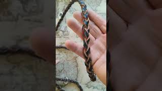 The finished rolled braid leather dog leash [upl. by Narcis]