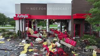 08062024 Moncks Corner SC  Tornado Damahes Businesses  Flips Truck [upl. by Lenod223]